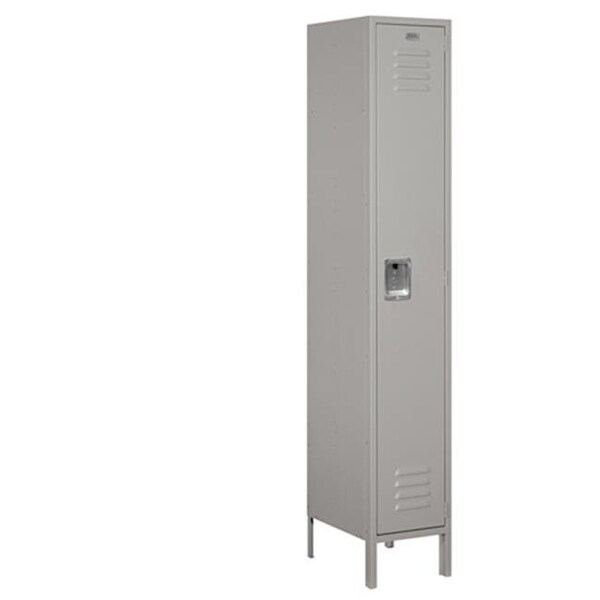 Salsbury Industries Salsbury 51168GY-A 15 In. W X 78 In. H X 18 In. D Single Tier Extra Wide Metal Locker Assembled In Gray 51168GY-A - main